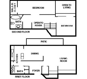 2 Bedroom 1 Full & 1 Half Bathroom