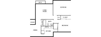 2 Bedroom  1 Bathroom