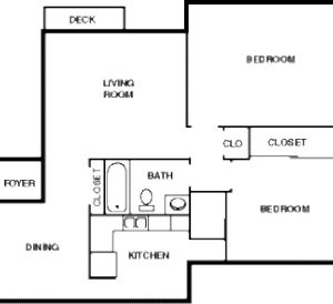 2 Bedroom 1 Bathroom