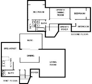 3 Bedroom 1 Full & 2 Half Bathrooms