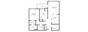 1 Bed 1.5 Bath Plus Den C