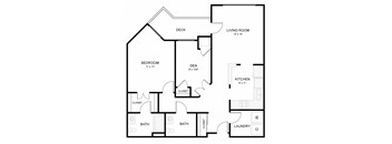 1 Bed 1.5 Bath plus Den D