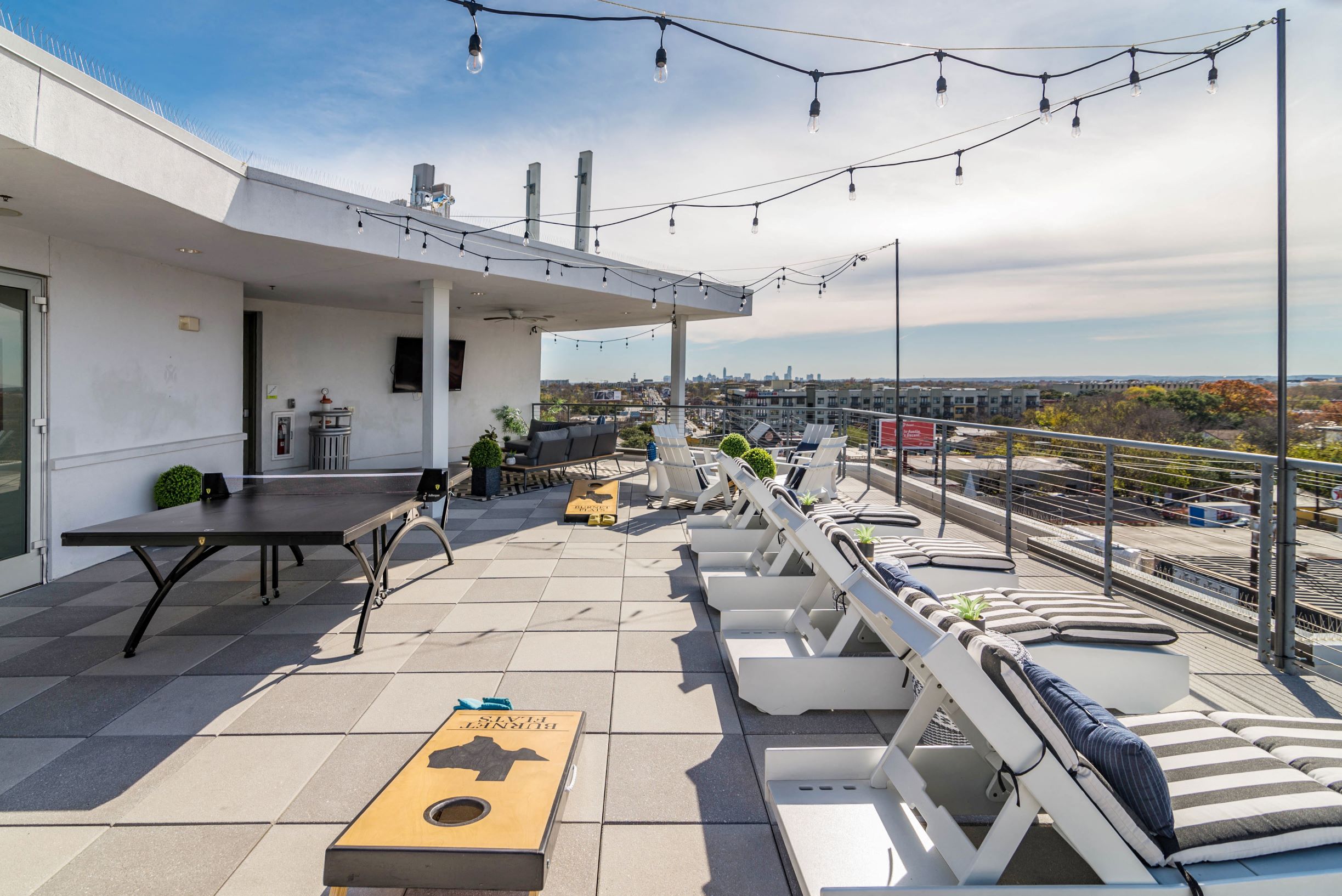 Burnet Flats Sky Deck with Downtown Skyline Views