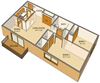 Olde Towne Village Apartments - 2 Bedroom Floor Plan Olde Towne Village - 2 Bed, 1 Bath