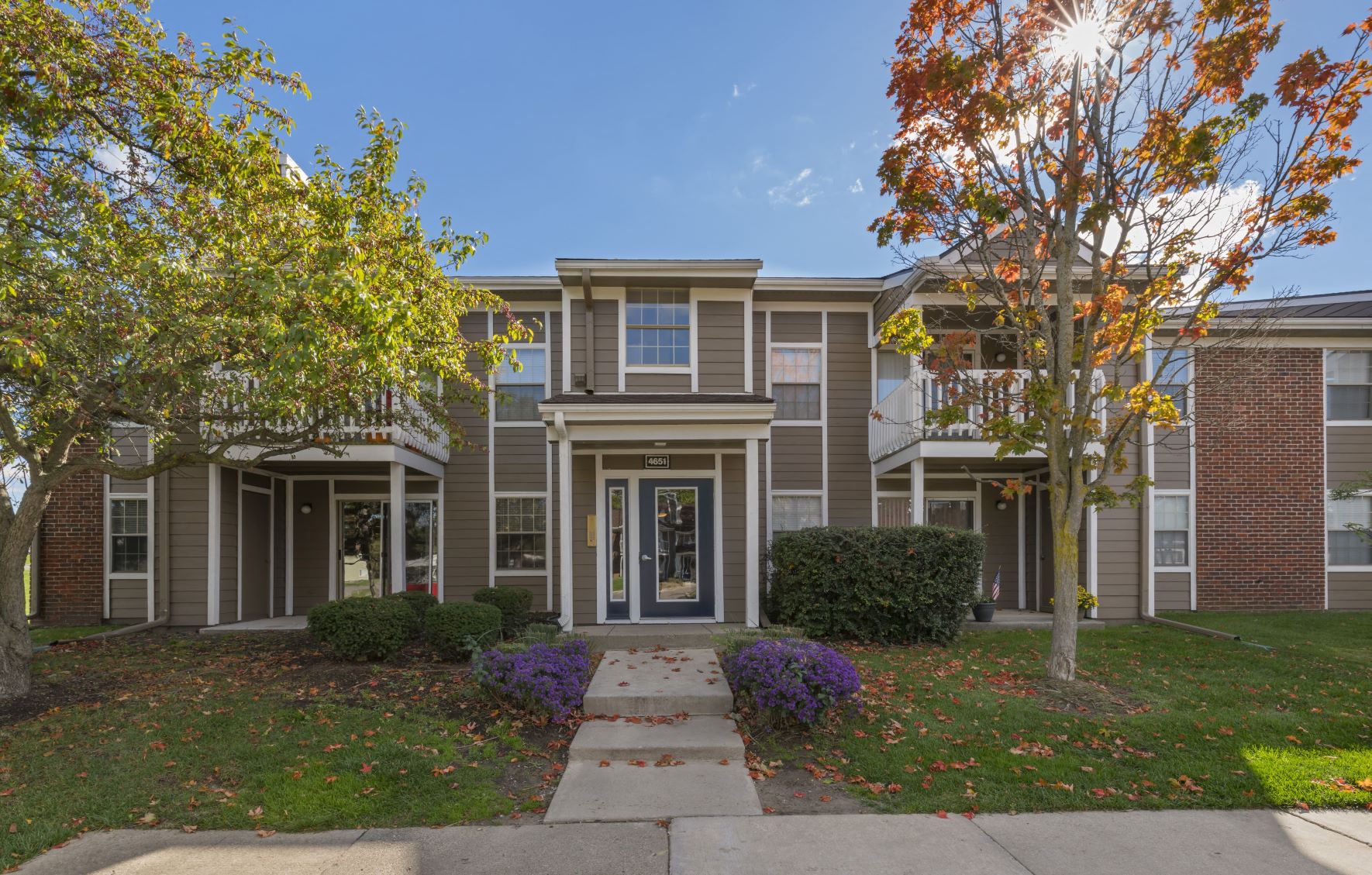 our apartments offer a walkway to the front of our building