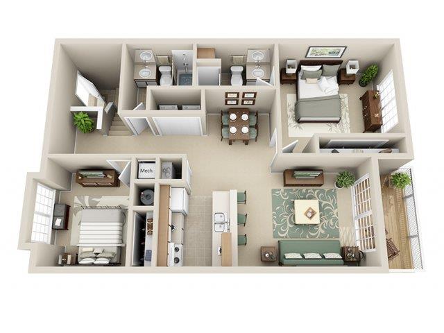 2 Bedroom 2 Bath Renovated