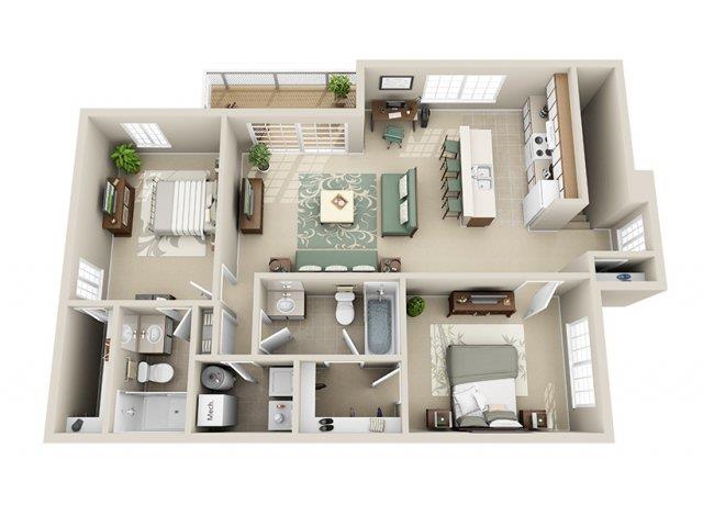 2 Bedroom 2 Bath Renovated