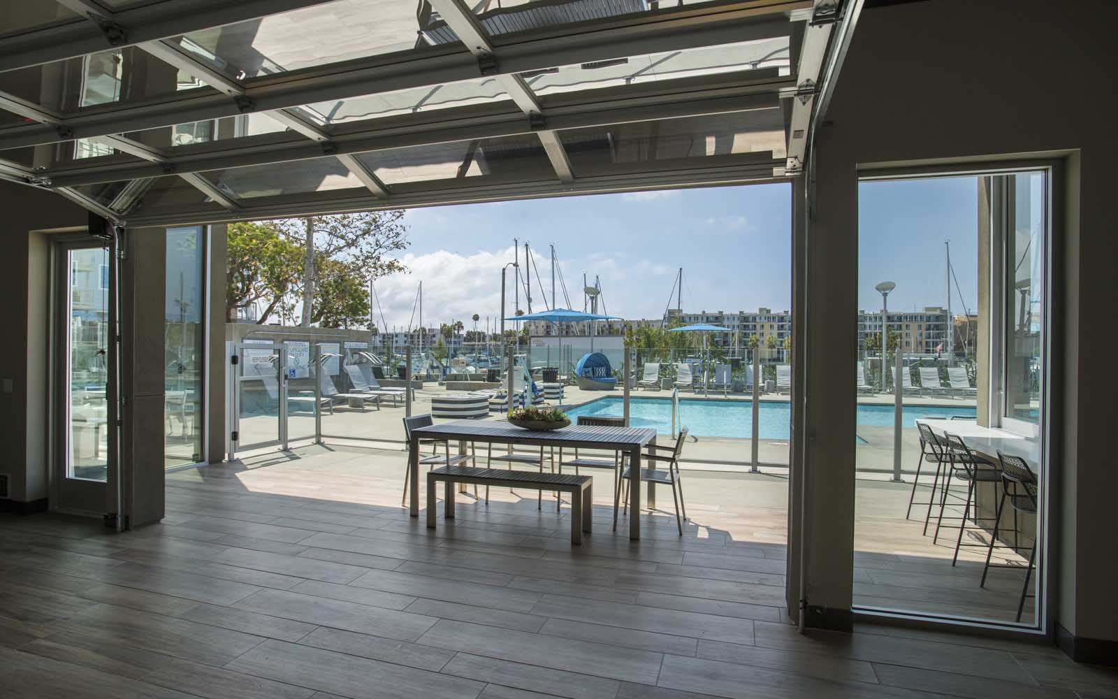 Wayfarer Marina Del Rey, CA Pool Area from Clubroom