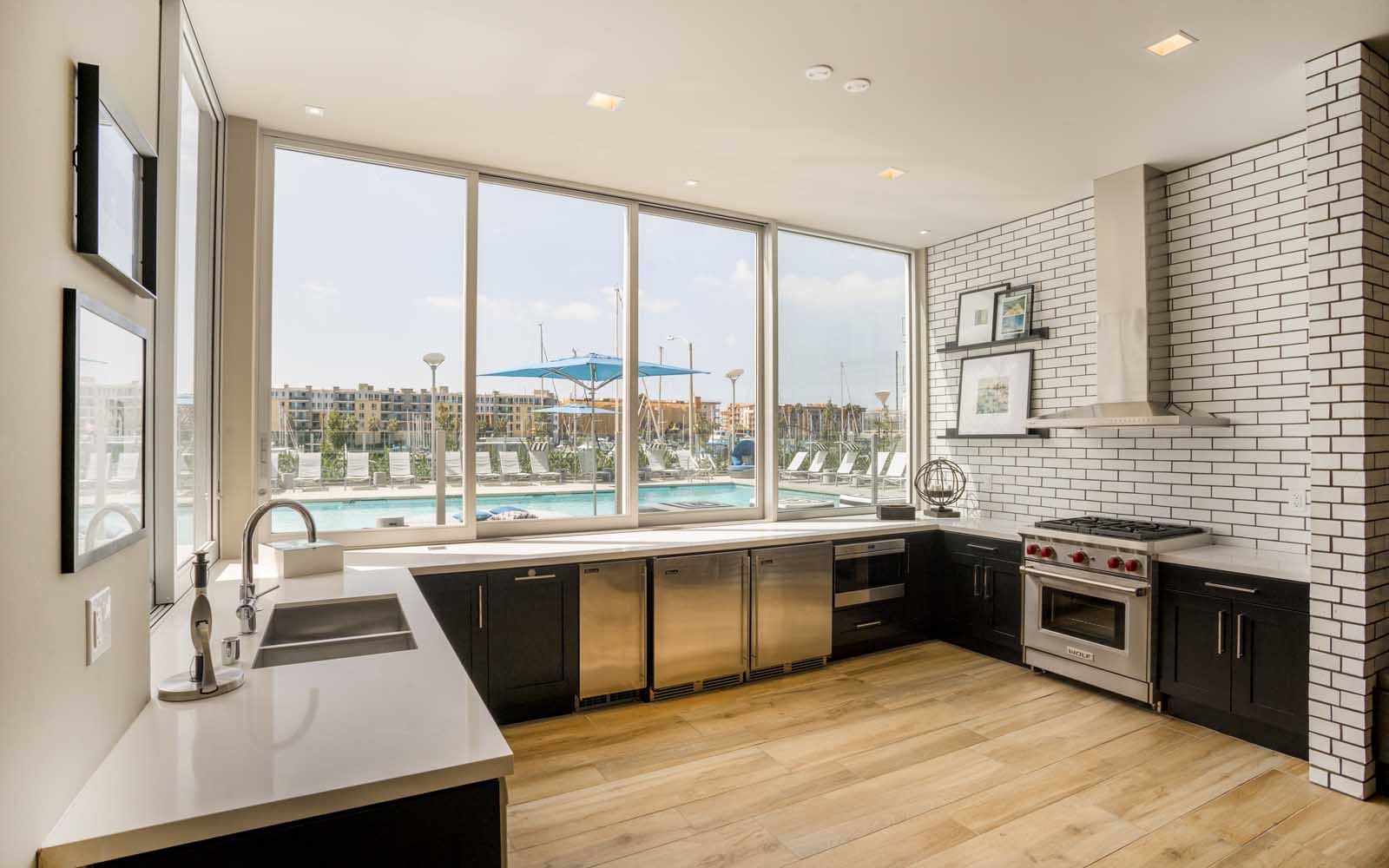Wayfarer Marina Del Rey, CA Clubroom Kitchen