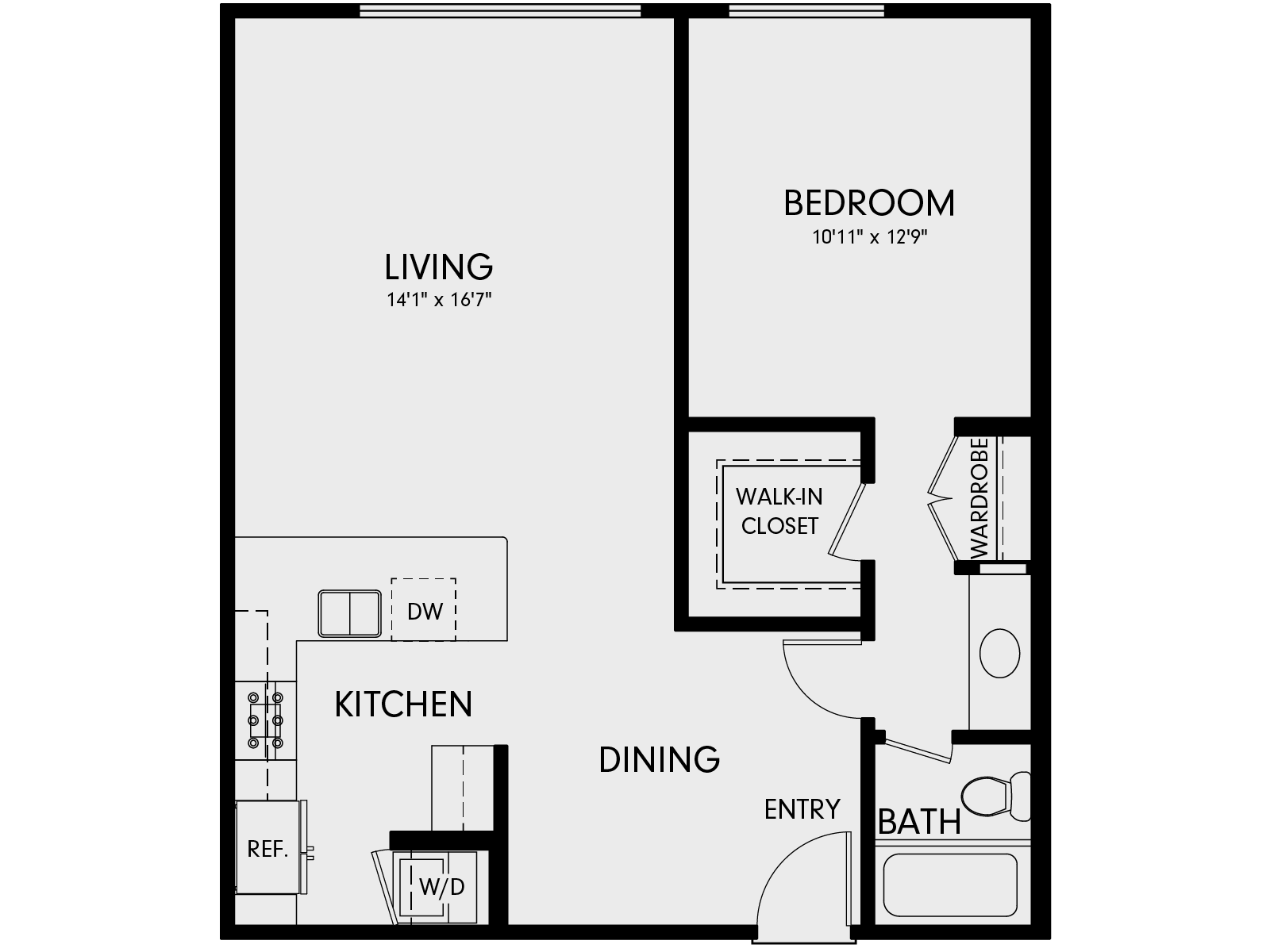 Wayfarer Marina Del Rey, CA 1B Floor Plan 780 SF