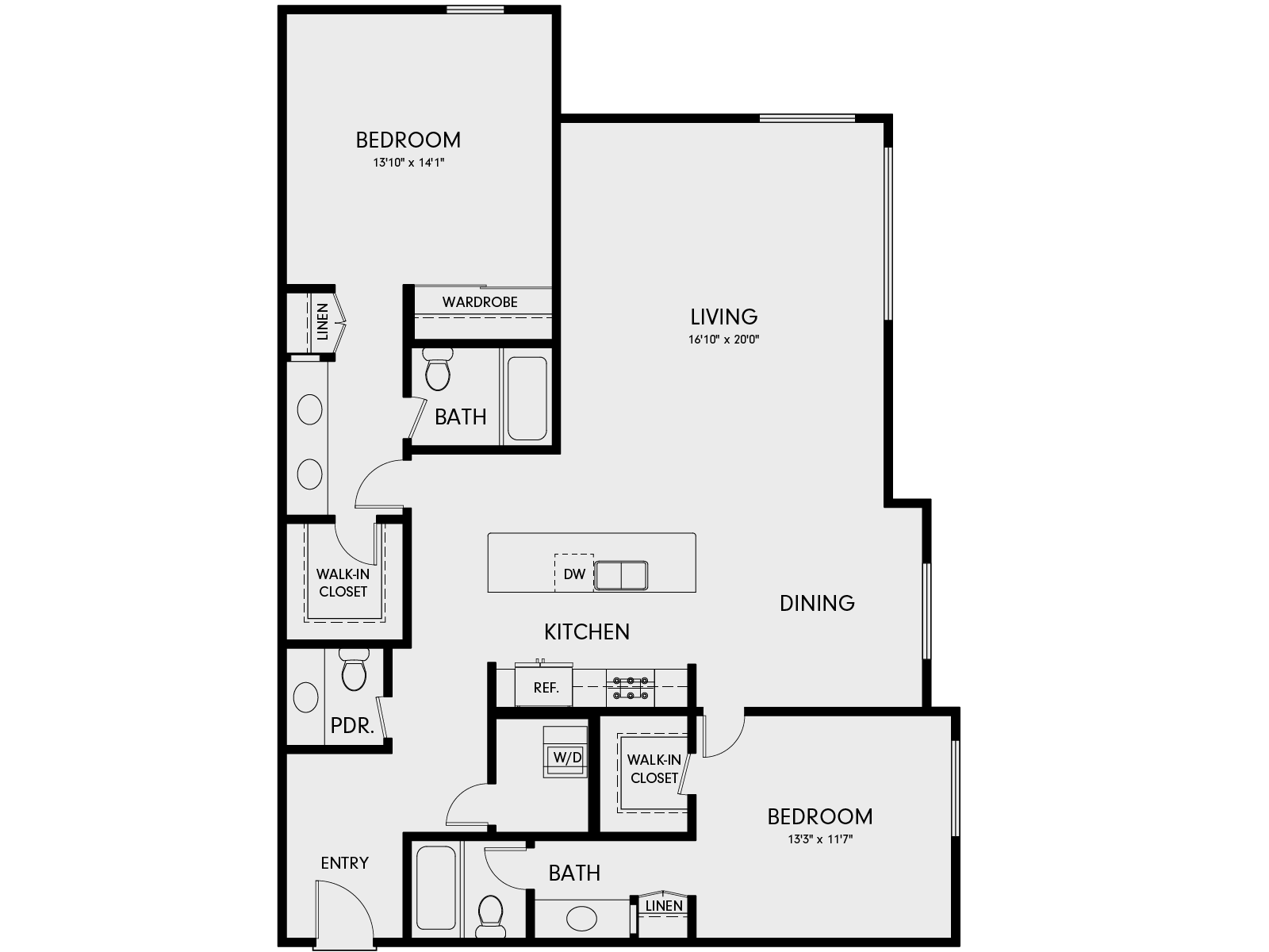 Wayfarer Marina Del Rey, CA 2C6 Floor Plan 1483 SF