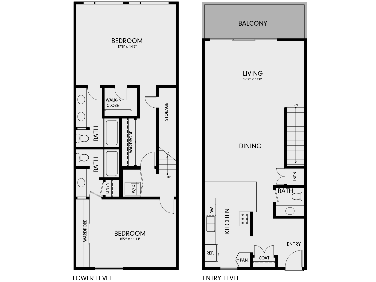 Wayfarer Marina Del Rey, CA 2D Floor Plan 1538 SF