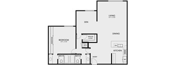 Wayfarer Marina Del Rey, CA 1DC Floor Plan 1250