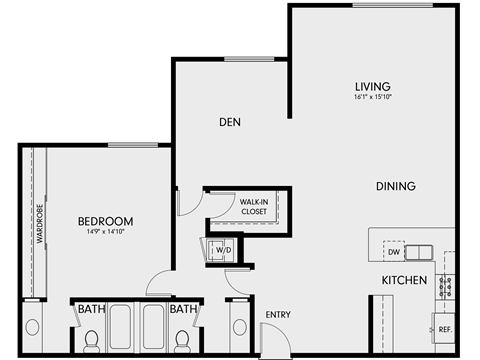 Wayfarer Marina Del Rey, CA 1DC Floor Plan 1250