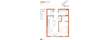 The Union Portland OR 1 Bedroom Sq Ft 586 Unit B1-2