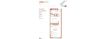 The Union Portland OR 1 Bedroom Sq Ft 541 Unit C1-2