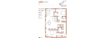 The Union Portland OR 2 Bedroom Sq Ft 1234 Unit H1A-2
