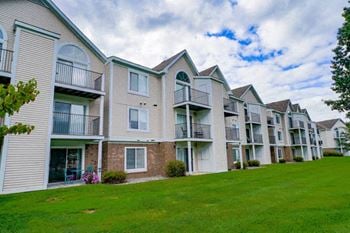 Patio or Balcony with Storage at Orchard Lakes Apartments in Toledo, OH