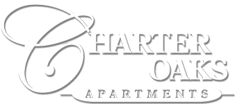 White Property Logo for Charter Oaks Apartments, Davison, 48423