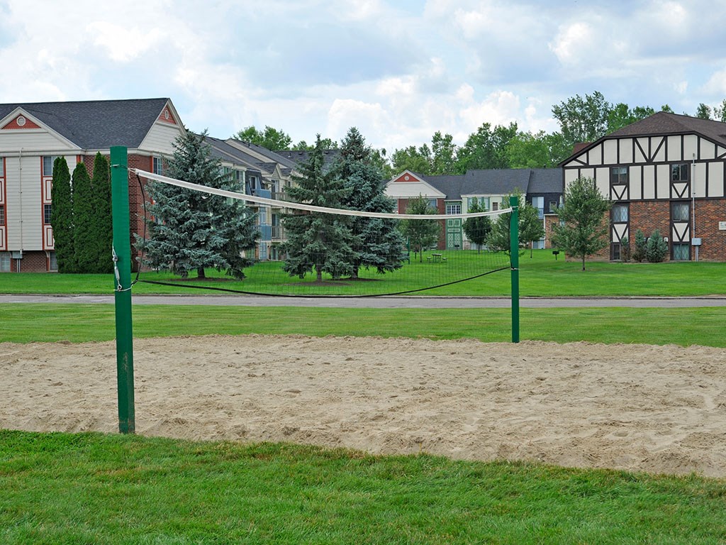 Sand Volleyball Court at Charter Oaks Apartments, Davison, 48423