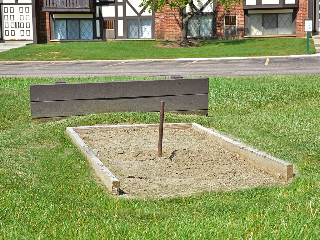 Horseshoes Game Set Up at Shannon Manor Townhouses, Davison