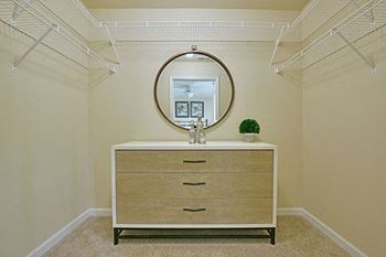 Large Walk-In Closets with Wardrobe Organizers at Badger Canyon Apartments, in Kennewick