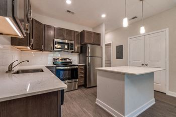 Stainless steel appliance kitchen package at Emerald Creek Apartments, Greenville
