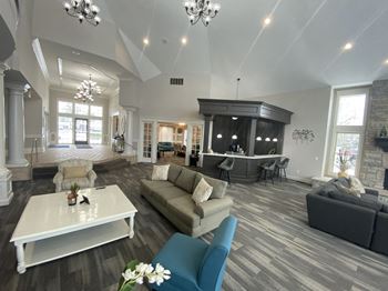 Clubhouse interior at Westlake Apartments, Michigan, 48111