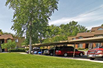 Lighted Covered Parking for Residents at North Salt Lake City Apartments