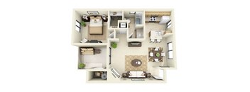 The Mesquite | 1 Bedroom 1 Bathroom Floor Plan