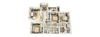 The Joshua | 3 Bedroom 2 Bathroom Floor Plan