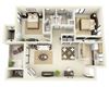The Laurel | 2 Bedroom 2 Bathroom Floor Plan The Laurel | 2 Bedroom 2 Bathroom Floor Plan