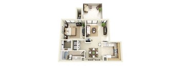 The Ocotillo | 1 Bedroom 1 Bathroom Floor Plan