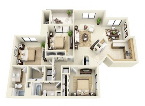 The Paloverde | 3 Bedroom 2 Bathroom Floor Plan