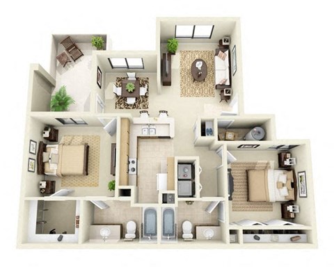The Sage | 2 Bedroom 2 Bathroom Floor Plan