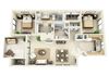 The Sonoran | 2 Bedroom 2 Bathroom Floor Plan The Sonoran | 2 Bedroom 2 Bathroom Floor Plan