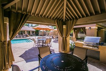 Downtown Chandler Apartments for Rent with Outdoor BBQ Grills and Picnic Table