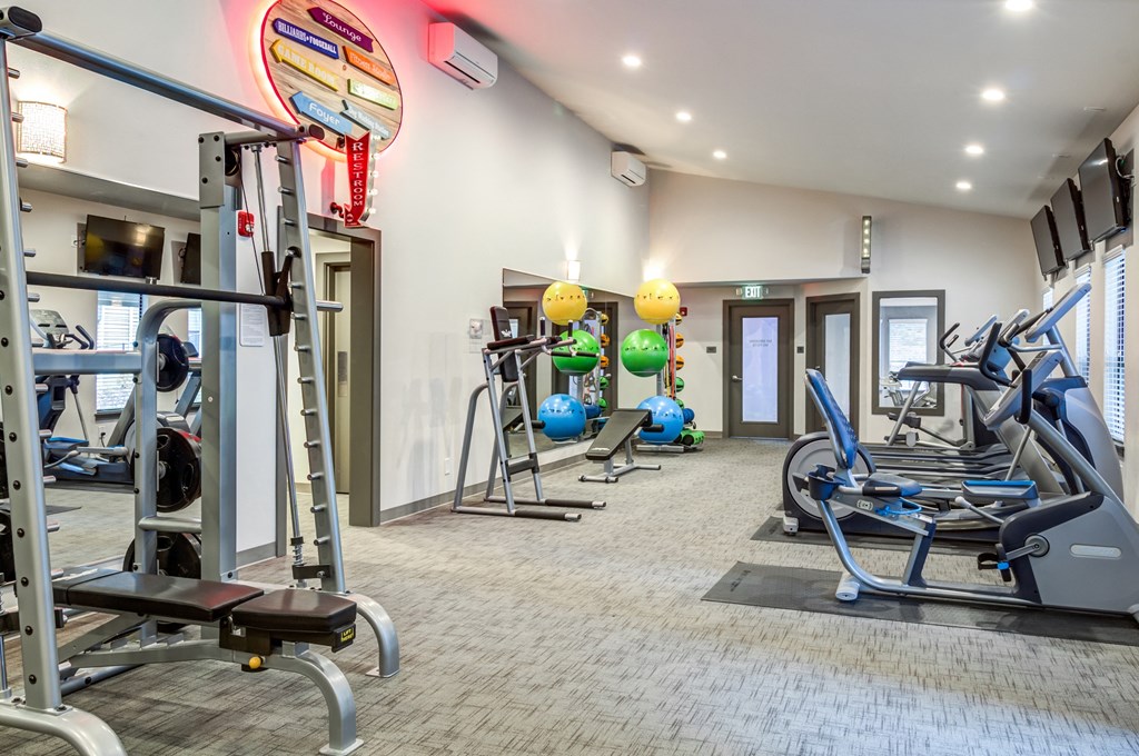 the gym at the village apartments