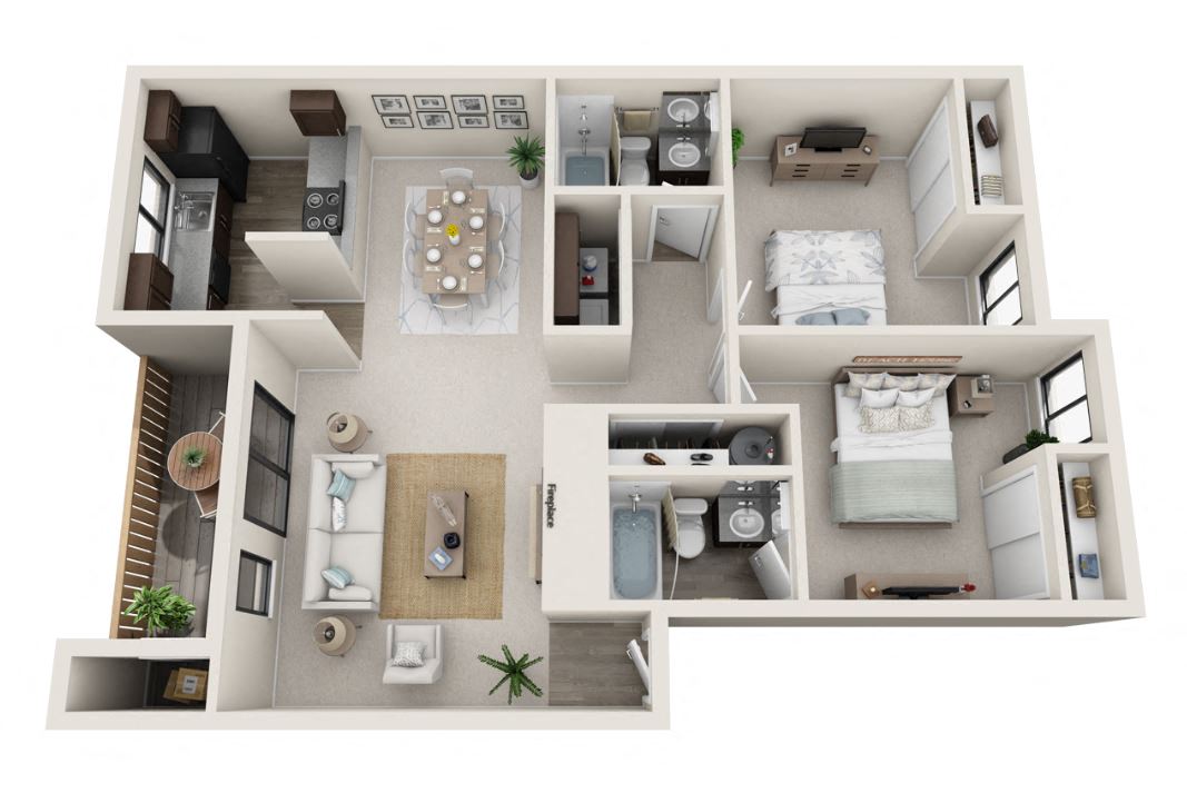 Two Bedroom Floorplan