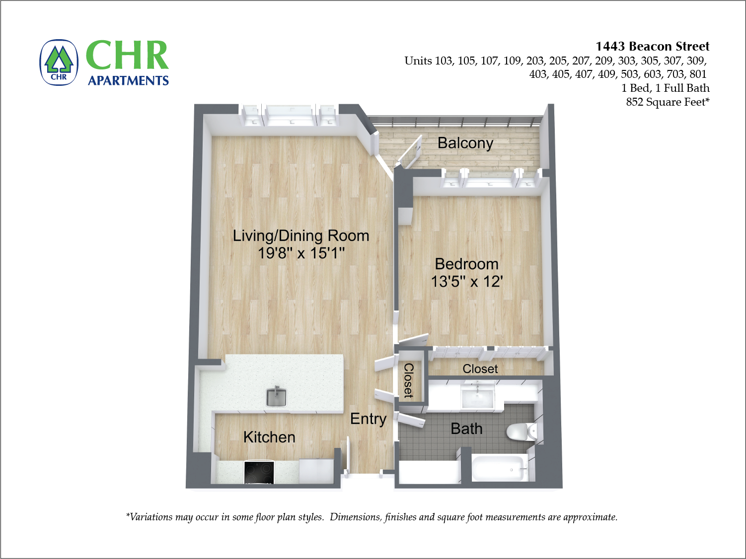 1 Bed/1 Bath