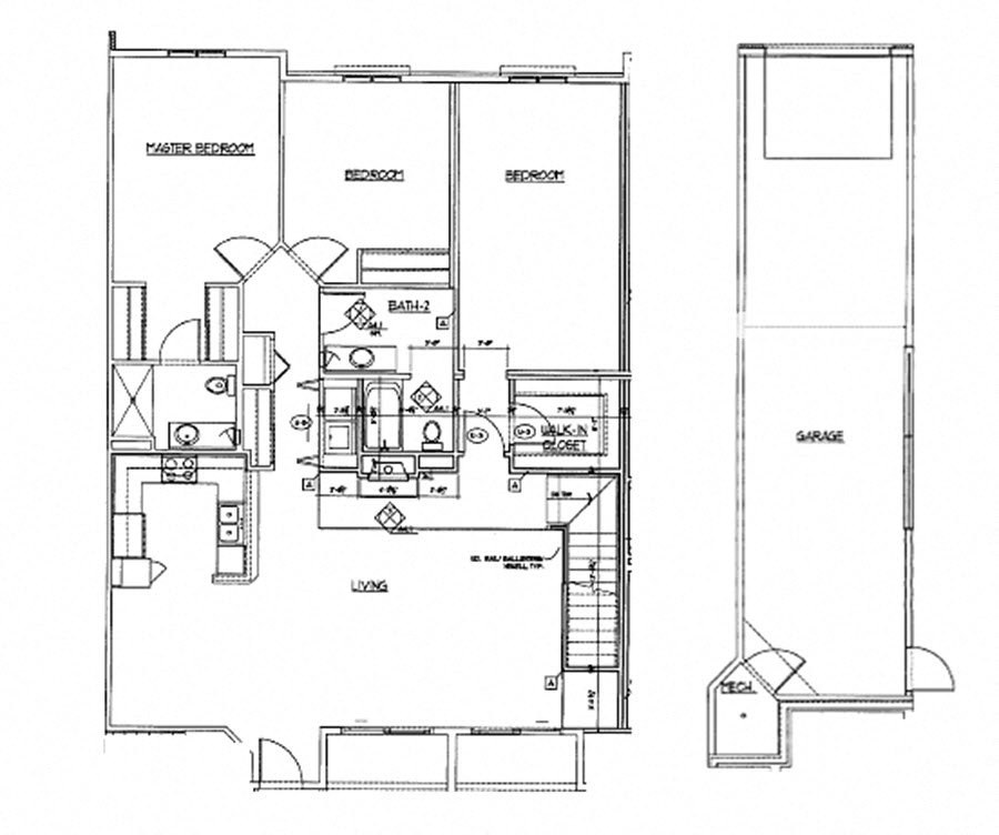 3 Bed, 2 Bath w/ Tandem 2 Car Garage - ADA Unit - Lower Interior