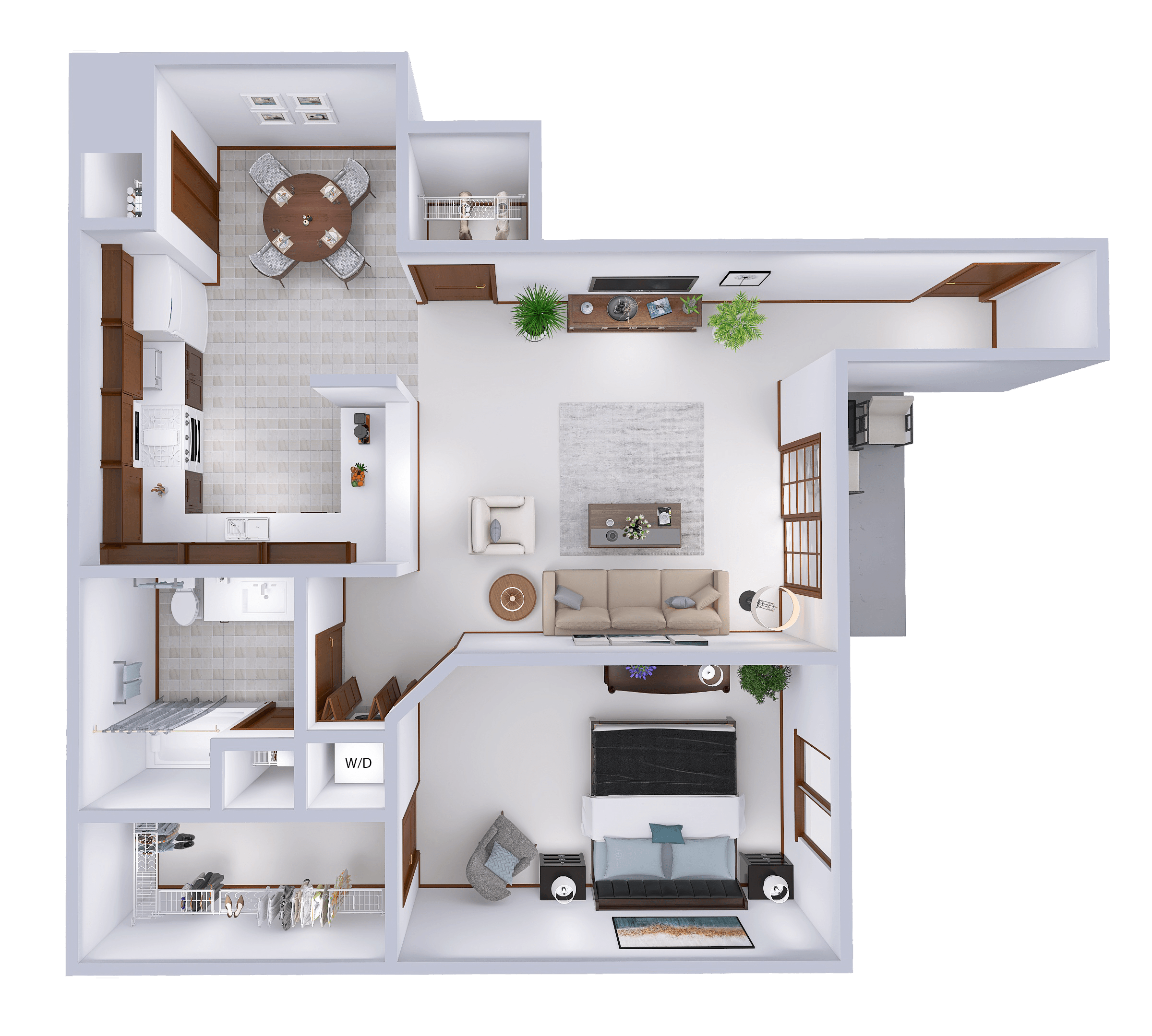 Phase 2 - 1 Bed, 1 Bath Creekside Lower (B)