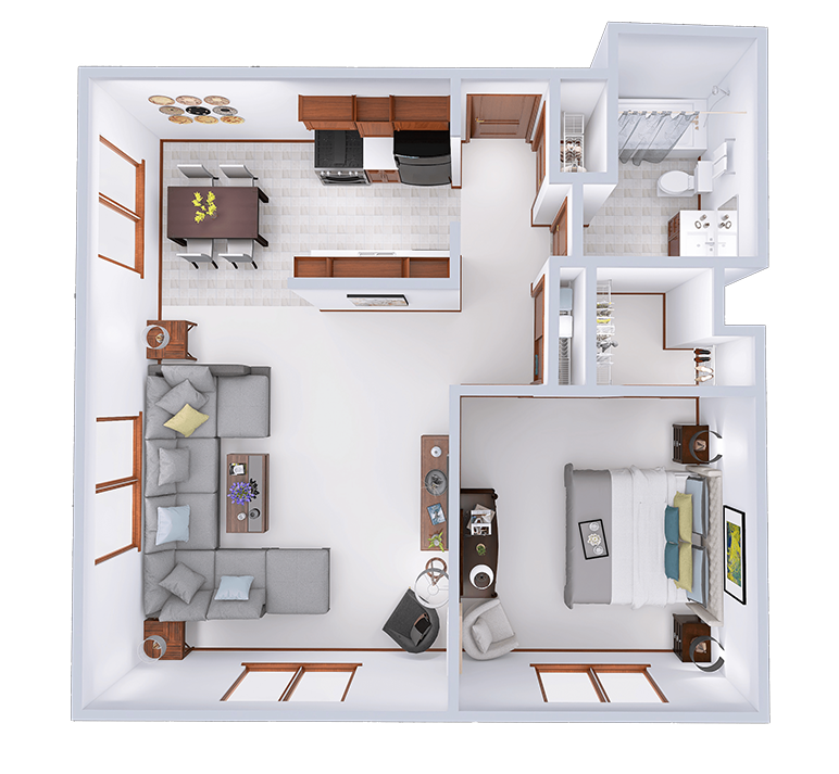 Phase 1 - 2 Bed, 1 Bath Garden (D)