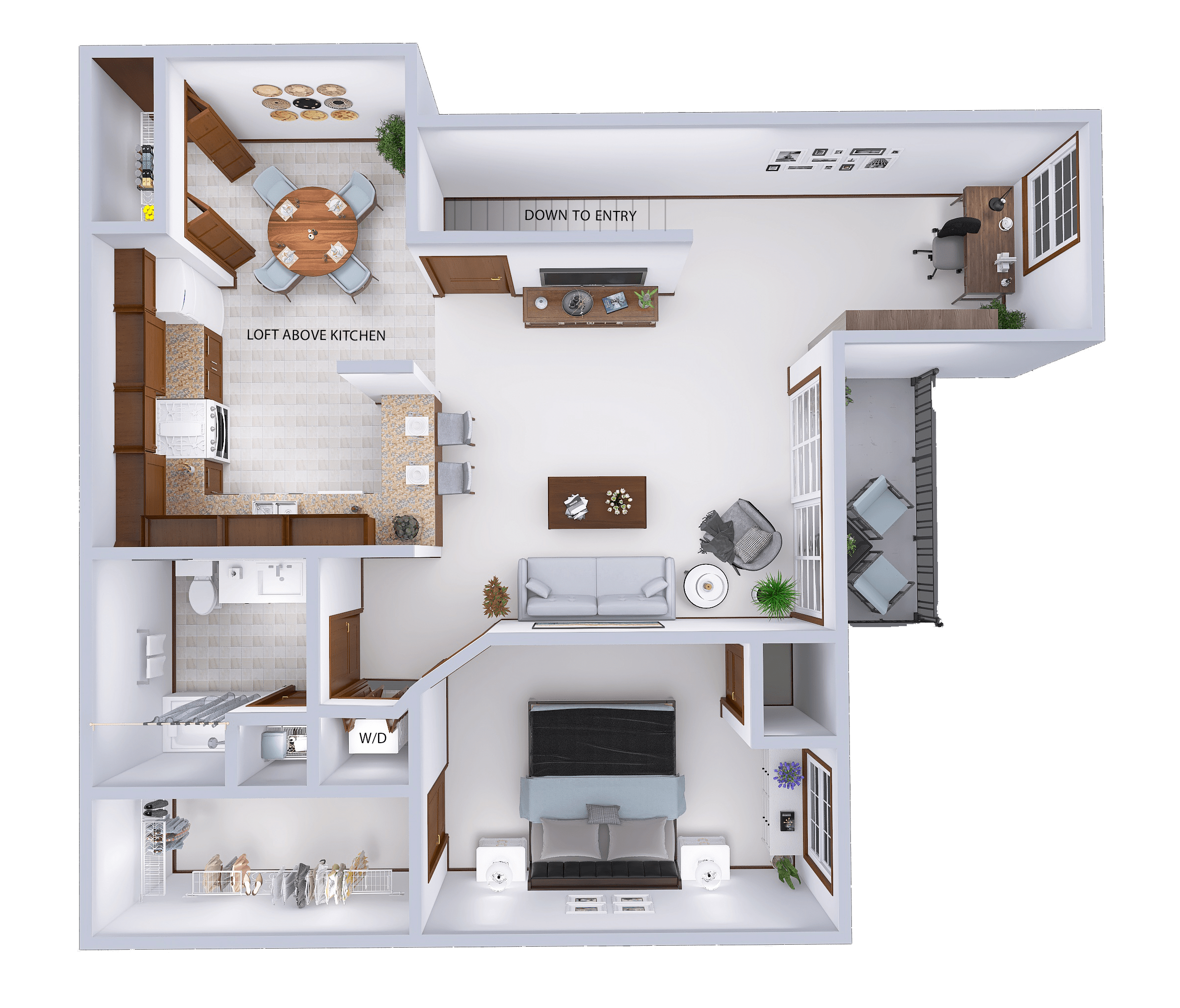 Phase 2 - 1 Bed, 1 Bath + Den Creekside Loft