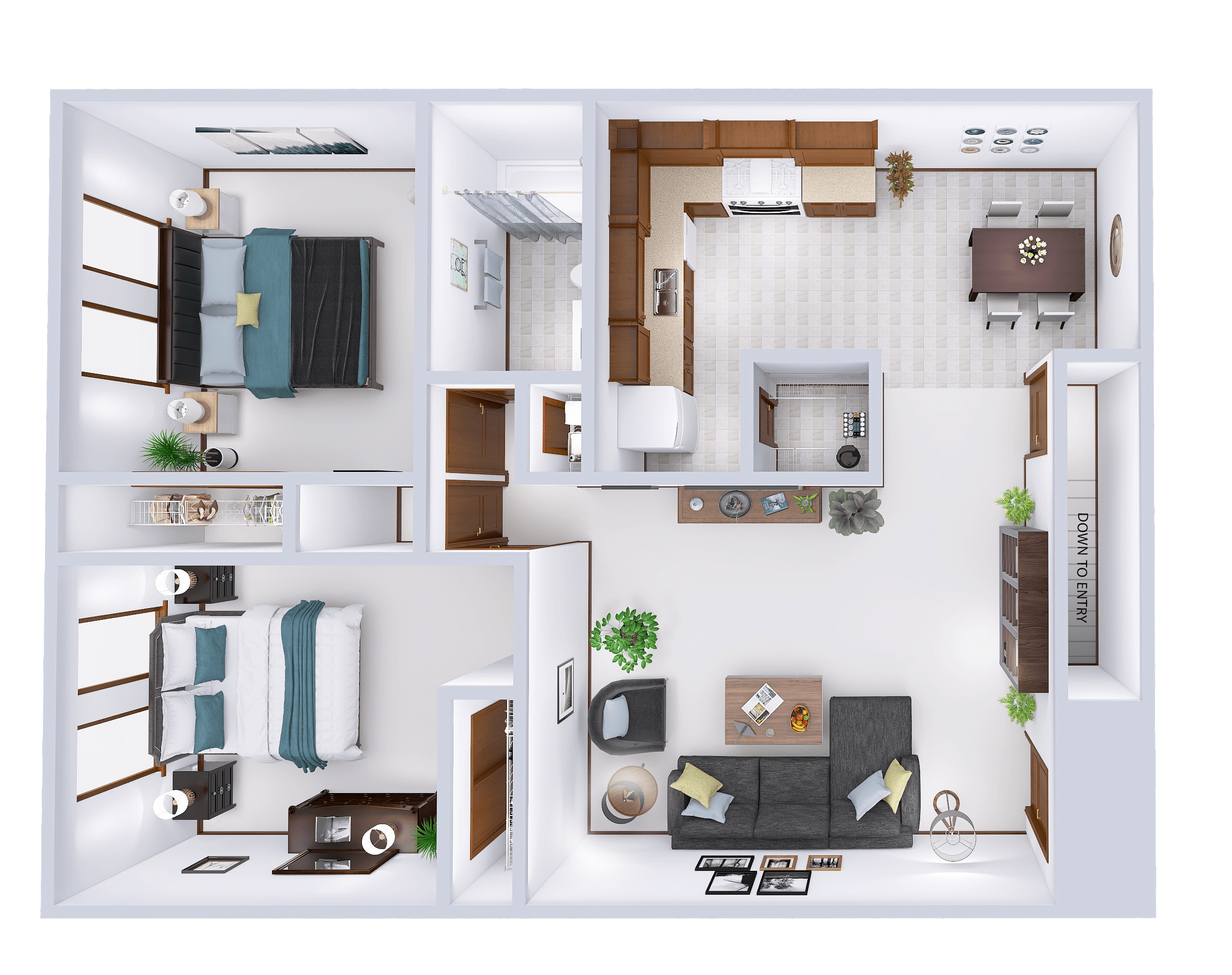 Phase 1 - 2 Bed, 1 Bath Garden Deluxe