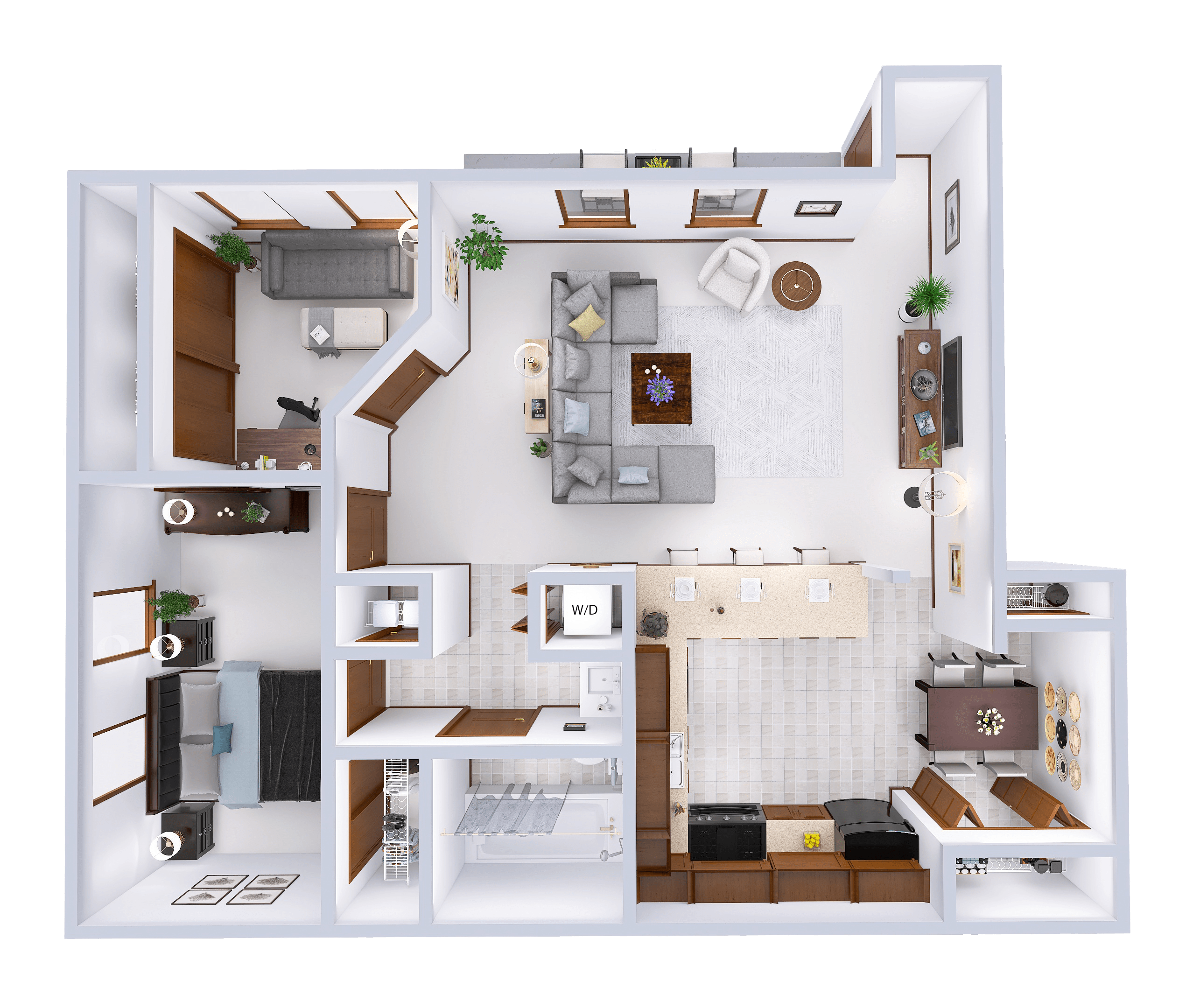 Phase 3 - 1 Bed, 1 Bath + Den Lower