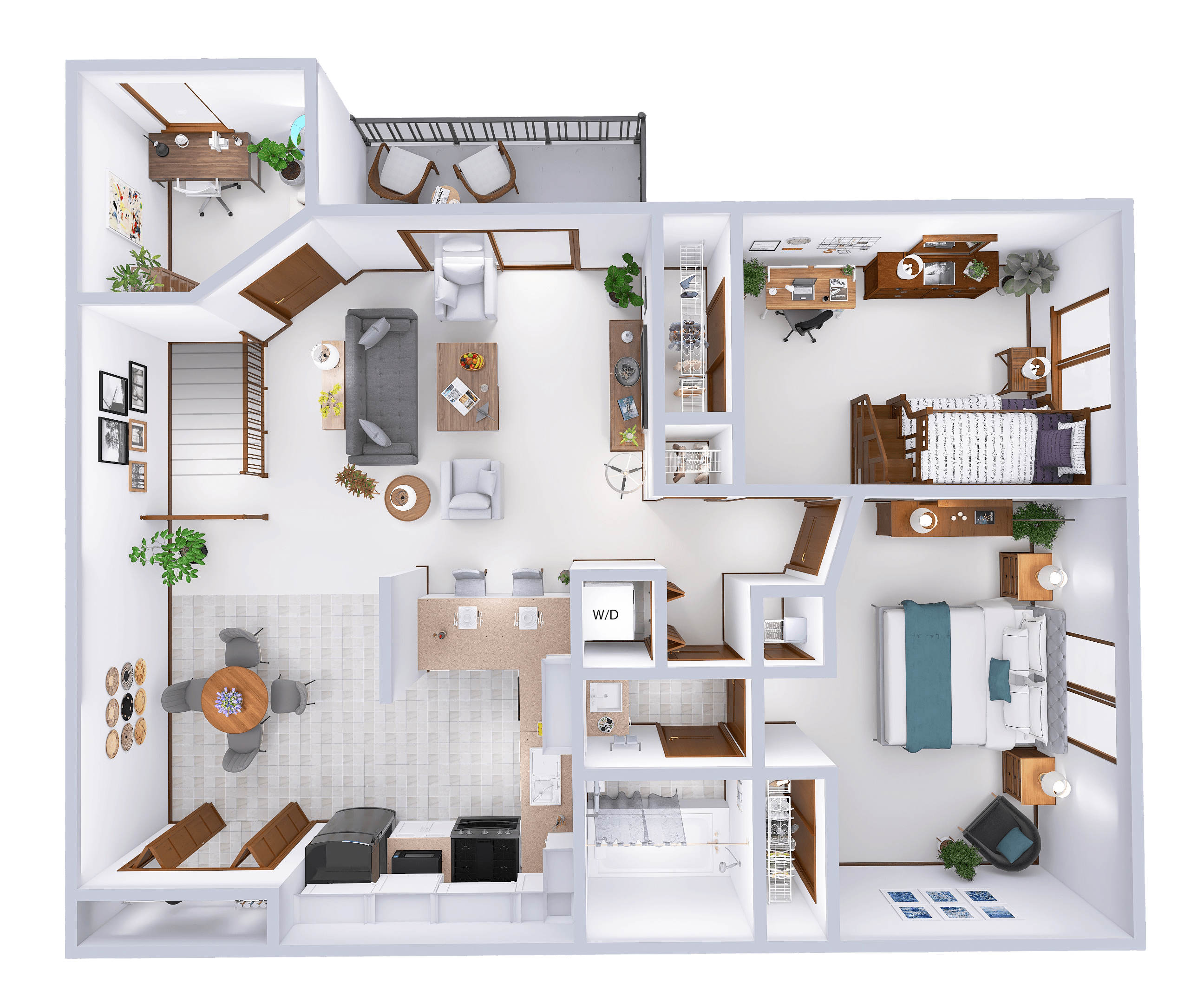 Phase 3 - 2 Bed + Den, 1 Bath Upper