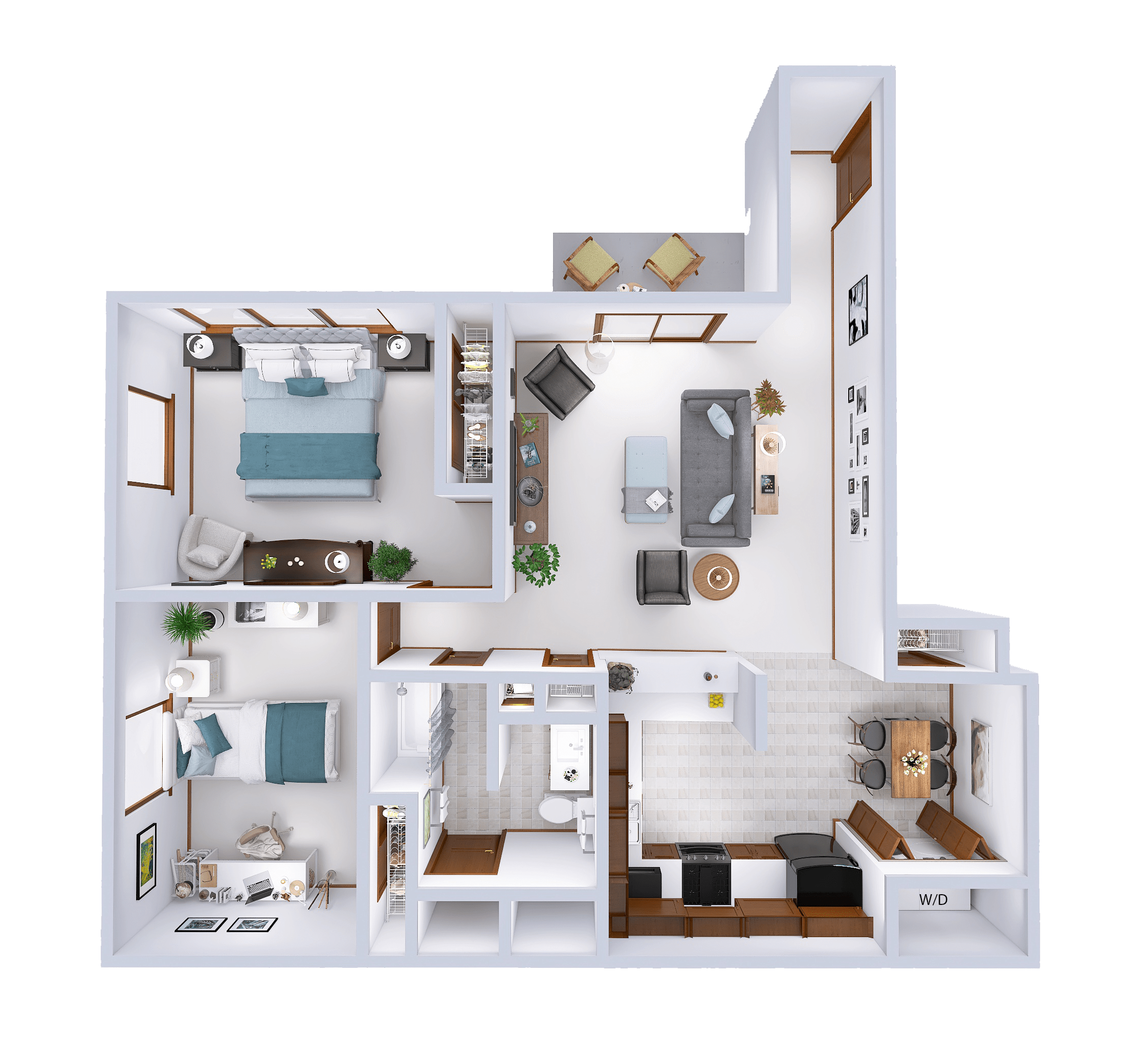 Phase 2 - 2 Bed, 1 Bath Park Lower