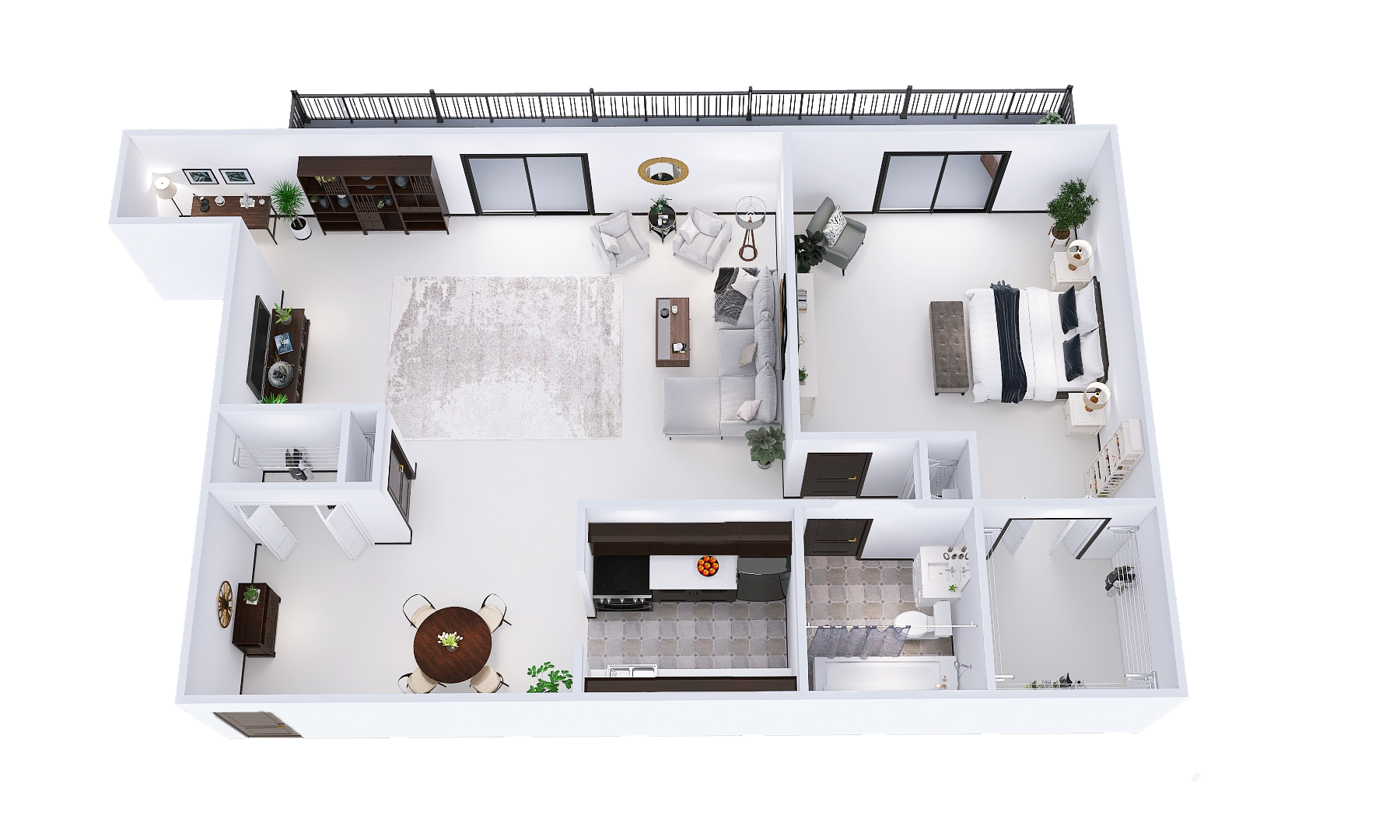 1 Bed, 1 Bath + Den (B1)