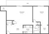 AC - 1 Bed, 1 Bath + Den - 899sqft